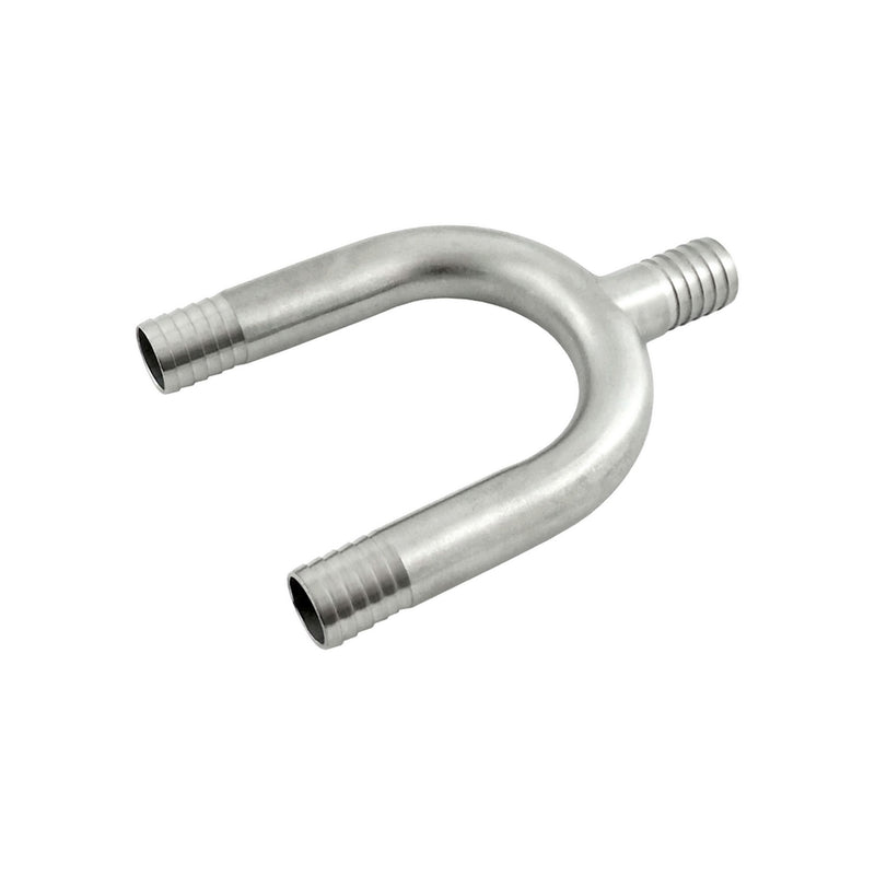 U-Bend-W/Man - 304 Stainless Steel - 1/2" Hose Barb X 1/2" Hose Barb X 1/2" Hose Barb-Man