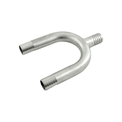 U-Bend-W/Man - 304 Stainless Steel - 1/2" Hose Barb X 1/2" Hose Barb X 1/2" Hose Barb-Man