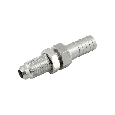 Stainless Steel Panel Mount Adapter - 1/4" MFL x 3/8" Barb - 304SS