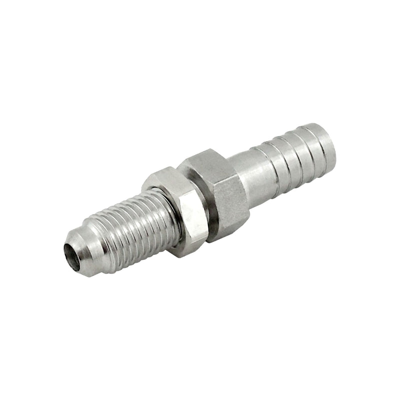 Stainless Steel Panel Mount Adapter - 1/4" MFL x 3/8" Barb - 304SS