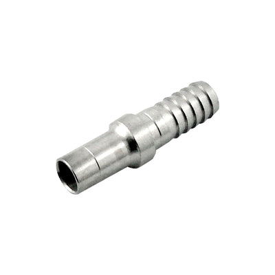 John Guest 1/4 Inch Hose Barb to Push-In Stem Adapter - 304 Stainless Steel Fitting