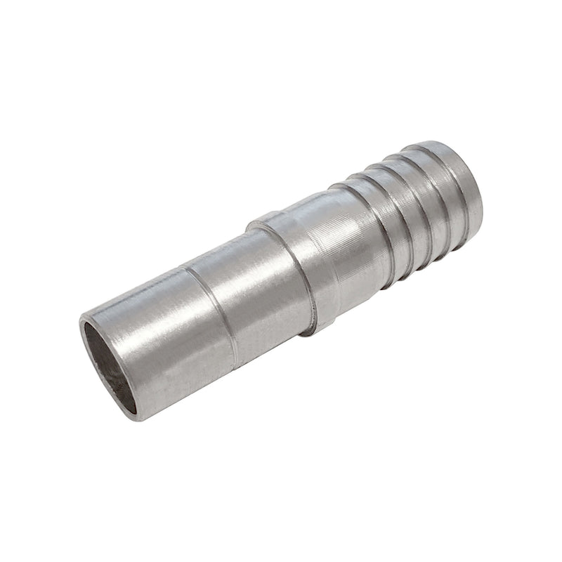 John Guest 1/2 Inch Hose Barb to Push-In Stem Adapter - 304 Stainless Steel Beverage Fitting