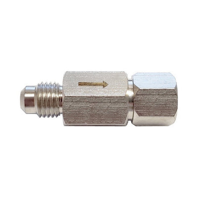 1/4" MFL x 1/4" FFL 304 Stainless Steel Inline Gas Check Valve - Ball & Spring Backflow Preventer