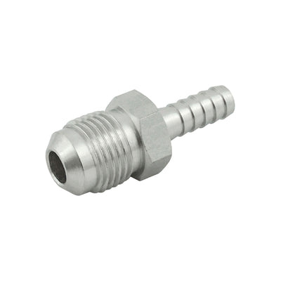 Hose Stem - 304 Stainless Steel - 3/8"Male Flare (MFL) X 1/4" Hose Barb
