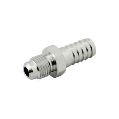 Hose Stem - 304 Stainless Steel - 1/4"Male Flare (MFL) X 3/8" Hose Barb