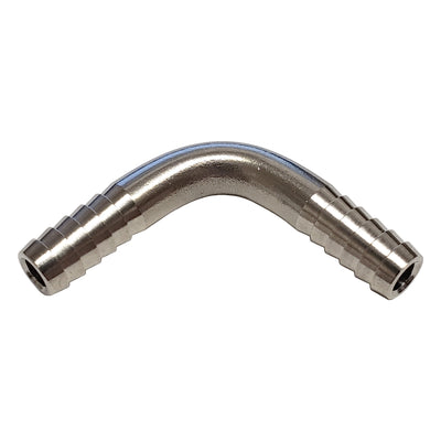 90° Splicer - 304 Stainless Steel - 1/4" Hose Barb X 1/4" Hose Barb