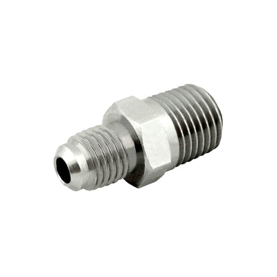 Hex Adapter - 304 Stainless Steel - 3/8"Male Flare (MFL) X 3/8"Male Pipe Thread (MPT)