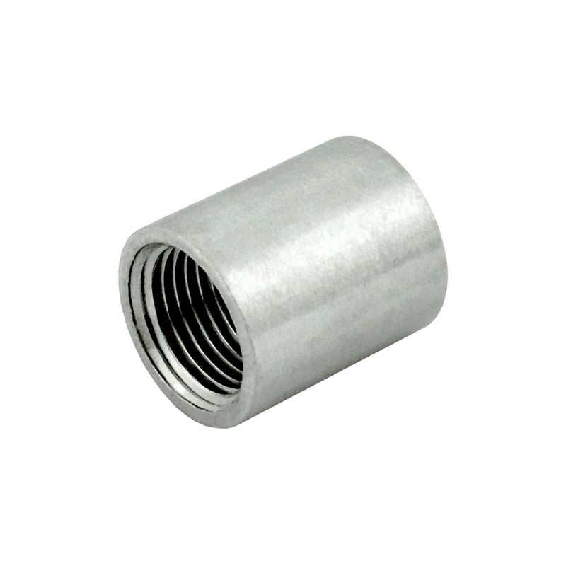 Round Coupler - 304 Stainless Steel - 1/4"Female Pipe Thread (FPT) X 1/4"Female Pipe Thread (FPT)
