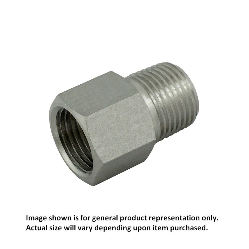 Hex Adapter - 304 Stainless Steel - 1/4"Female Flare (FFL) X 1/4"Male Pipe Thread (MPT)