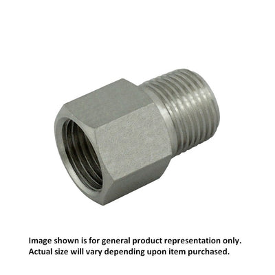 Hex Adapter - 304 Stainless Steel - 1/4"Female Flare (FFL) X 1/4"Male Pipe Thread (MPT)