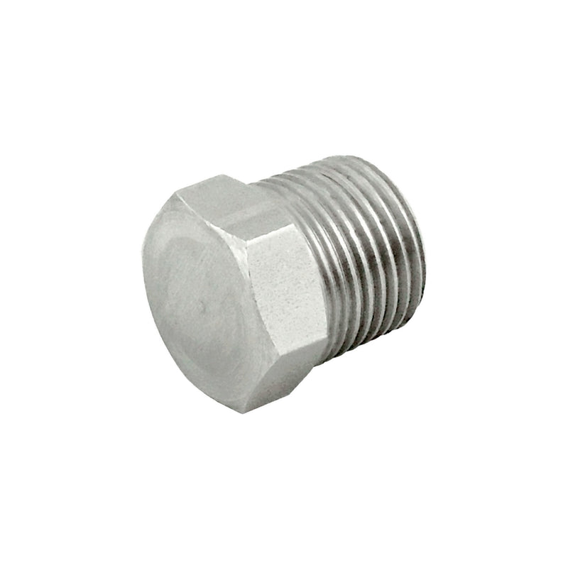 Hex Head Plug - 304 Stainless Steel - 1/8"Male Pipe Thread (MPT)
