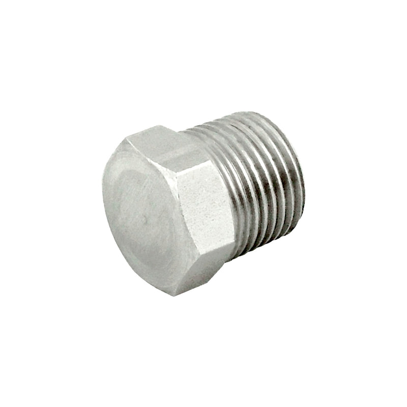Hex Head Plug - 304 Stainless Steel - 3/8"Male Pipe Thread (MPT)