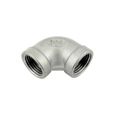 90° Elbow - 304 Stainless Steel - 1/4"Female Pipe Thread (FPT) X 1/4"Female Pipe Thread (FPT)