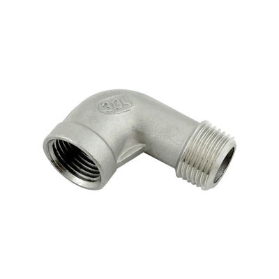 90° Elbow - 304 Stainless Steel - 1/8"Male Pipe Thread (MPT) X 1/8"Female Pipe Thread (FPT)