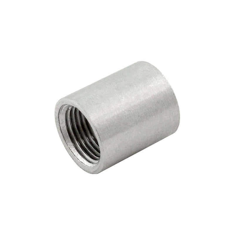 Round Coupler - 304 Stainless Steel - 3/8"Female Pipe Thread (FPT) X 3/8"Female Pipe Thread (FPT)