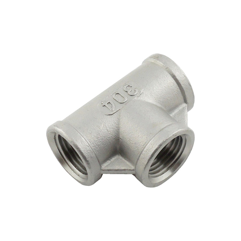 Tee - 304 Stainless Steel - 3/8"Female Pipe Thread (FPT)-All