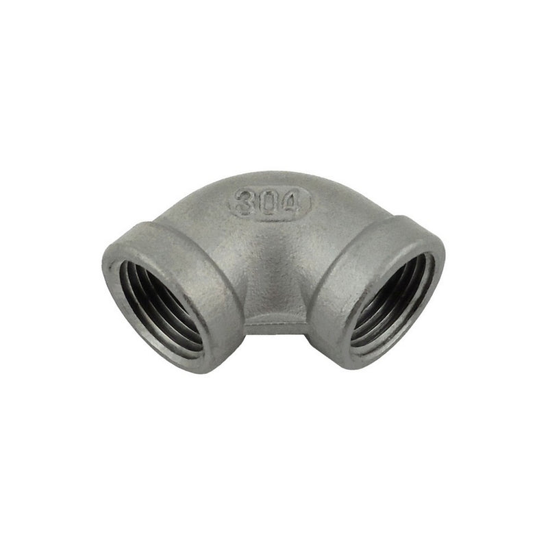 90° Elbow - 304 Stainless Steel - 3/4"Female Pipe Thread (FPT) X 3/4"Female Pipe Thread (FPT)