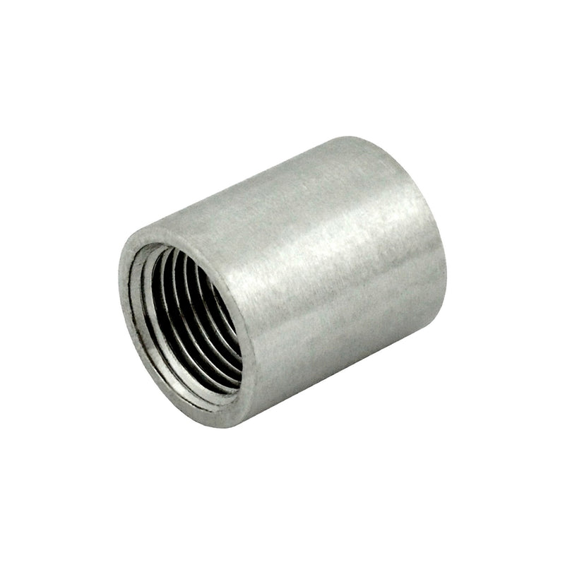 Round Coupler - 304 Stainless Steel - 3/4"Female Pipe Thread (FPT) X 3/4"Female Pipe Thread (FPT)