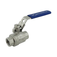 Ball Valve-Full Port - 304 Stainless Steel - 3/8"Female Pipe Thread (FPT) X 3/8"Female Pipe Thread (FPT)