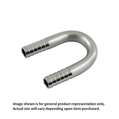 Thinwall U-Bend - 304 Stainless Steel - 1/4" Hose Barb X 1/4" Hose Barb