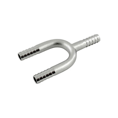1/4" x 1/4" Thinwall U-Bend Splicer with Manifold Tab - 304 Stainless Steel 180° Return