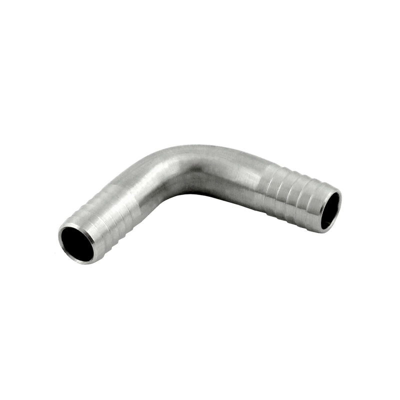 Thinwall 90° Splicer - 304 Stainless Steel - 1/2" Hose Barb X 1/2" Hose Barb