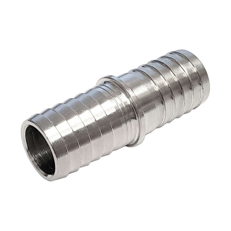Thinwall Splicer - 304 Stainless Steel - 1/2" Hose Barb X 1/2" Hose Barb