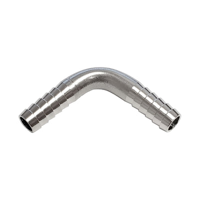Thinwall 90° Splicer - 304 Stainless Steel - 1/4" Hose Barb X 1/4" Hose Barb