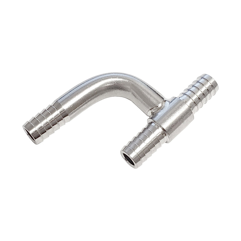 304 Stainless Steel 3/8" Hose Barb "Y"-Tee - Sanitary Splicer