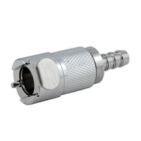 Female Quick Disc - Heavy-Duty Brass - 1/4" Hose Barb W/Shutoff