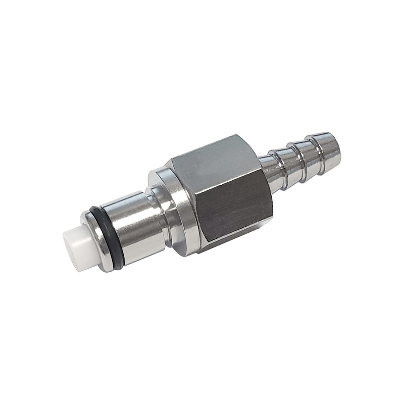 Male Quick Disc - Heavy-Duty Brass - 1/4" Hose Barb W/Shutoff