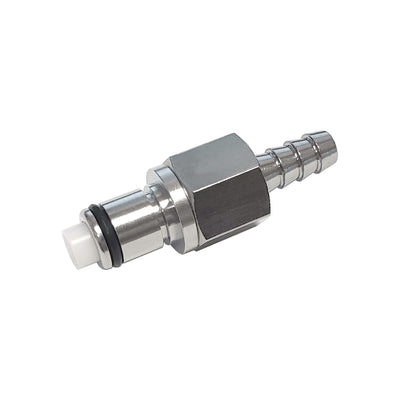 Male Quick Disc - Heavy-Duty Brass - 1/4" Hose Barb W/Shutoff