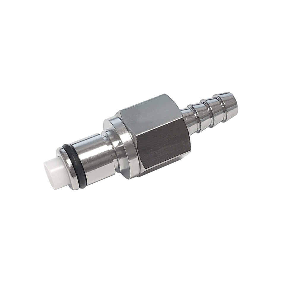 Male Quick Disc - Heavy-Duty Brass - 1/4" Hose Barb W/Shutoff