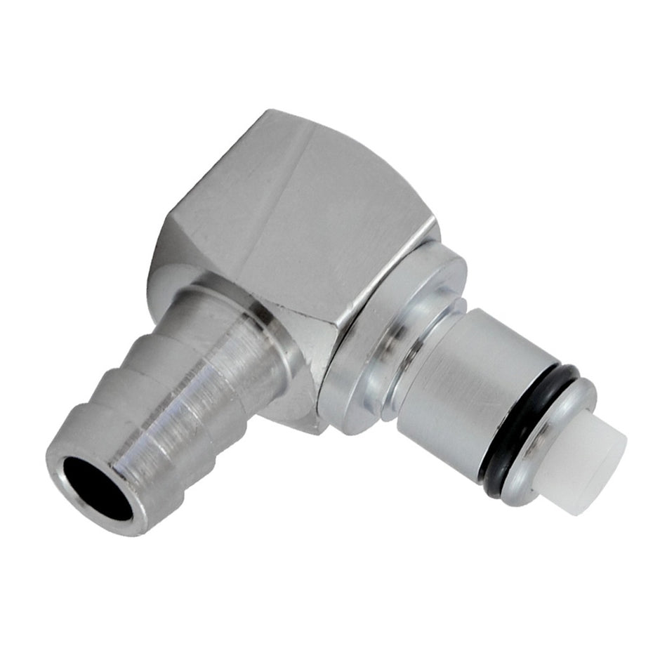 Male Quick Disc - Heavy-Duty Brass - 90°-3/8" Hose Barb W/Shutoff