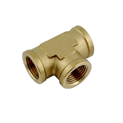 Pipe Tee - Heavy-Duty Brass - 1/4"Female Pipe Thread (FPT)-All