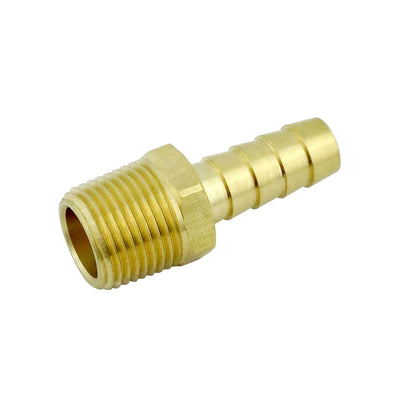 Hose Stem - Heavy-Duty Brass - 5/16"B X 1/4"Male Pipe Thread (MPT)