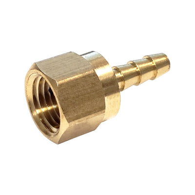 Hose Stem - Heavy-Duty Brass - 3/16"B X 1/4"Female Pipe Thread (FPT)