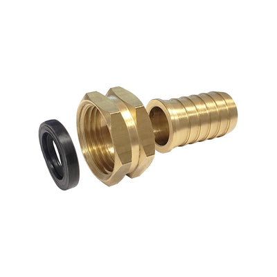 Swivel Hose Stem - Heavy-Duty Brass - 3/4" Hose Barb X 3/4"FGH-Hex