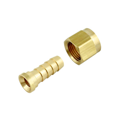 Swivel Nut & Stem Set - Heavy-Duty Brass - 3/8"Female Flare (FFL) X 1/4" Hose Barb
