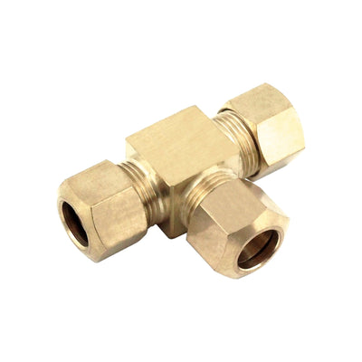 Compression Tee - Heavy-Duty Brass - 1/4" Compression-All