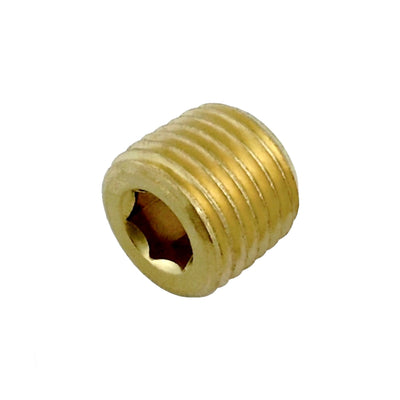 Countersink Plug - Heavy-Duty Brass - 1/4"Male Pipe Thread (MPT)