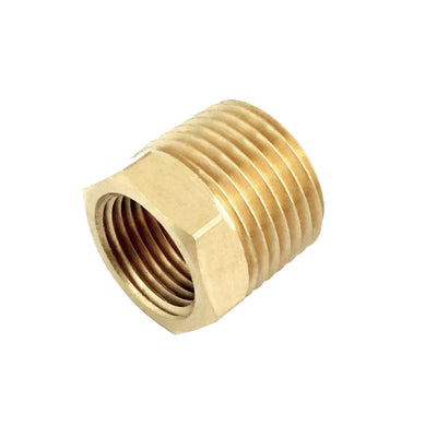 Bushing - Heavy-Duty Brass - 1/4"Female Pipe Thread (FPT) X 3/8"Male Pipe Thread (MPT)
