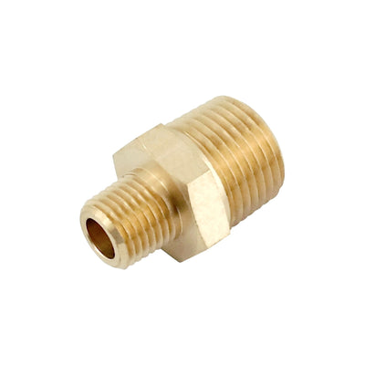 Reducer - Heavy-Duty Brass - 1/2"Male Pipe Thread (MPT) X 1/4"Male Pipe Thread (MPT)