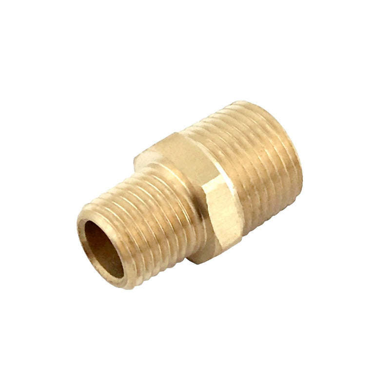 Reducer - Heavy-Duty Brass - 1/2"Male Pipe Thread (MPT) X 3/8"Male Pipe Thread (MPT)