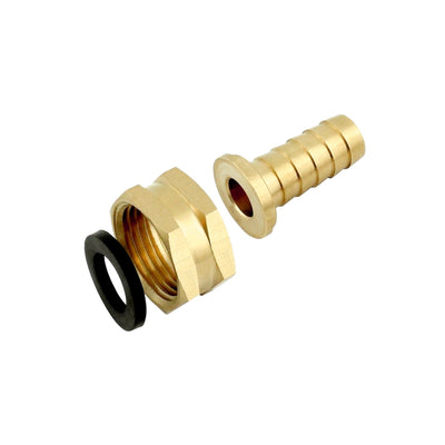 Swivel Hose Stem - Heavy-Duty Brass - 5/8" Hose Barb X 3/4"FGH-Hex