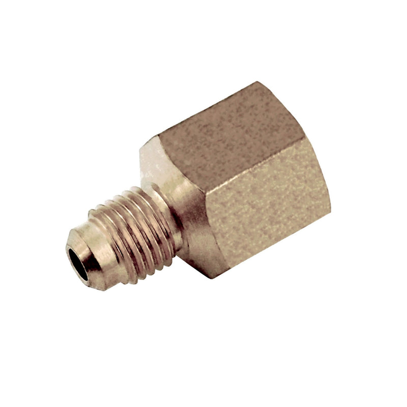 Coupling - Heavy-Duty Brass - 1/4"Male Flare (MFL) X 3/8"Female Pipe Thread (FPT)