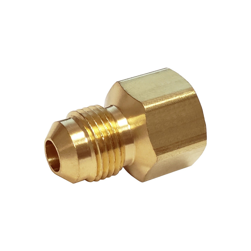 Coupling - Heavy-Duty Brass - 3/8"Male Flare (MFL) X 3/8"Female Pipe Thread (FPT)