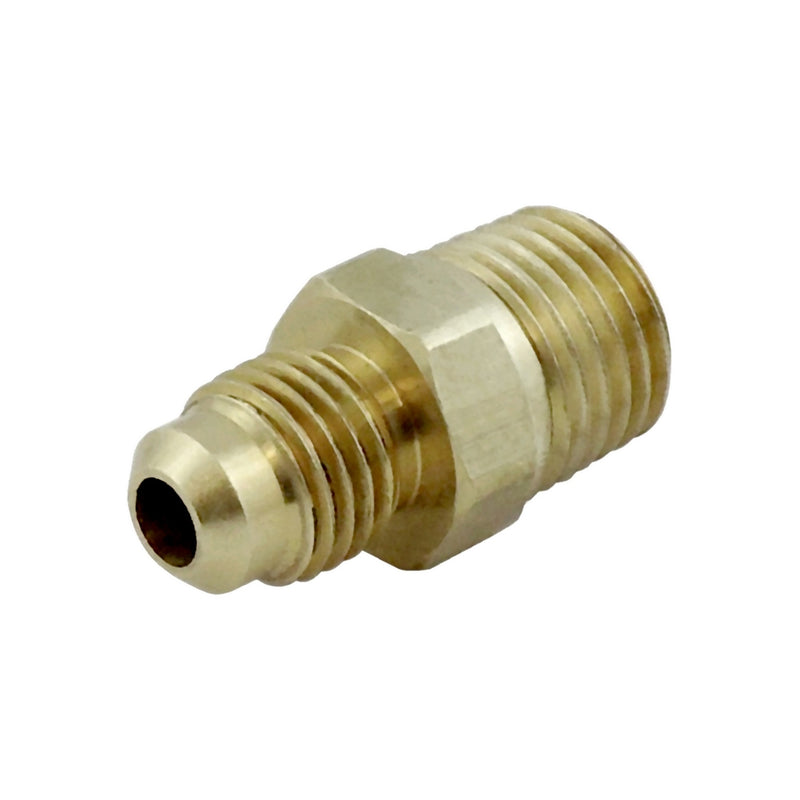 1/4" Male Flare (MFL) to 1/4" Male NPT Half Union - Brass