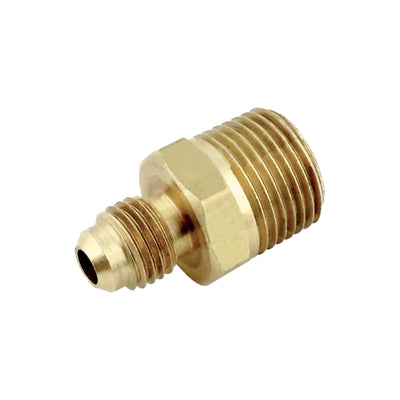 Half Union - Heavy-Duty Brass - 1/4"Male Flare (MFL) X 3/8"Male Pipe Thread (MPT)