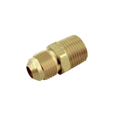 Half Union - Heavy-Duty Brass - 3/8"Male Flare (MFL) X 3/8"Male Pipe Thread (MPT)